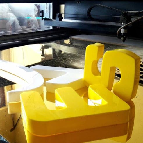 Yellow acrylic letters. Image Credit: Shutterstock.com/Edinaldo Maciel