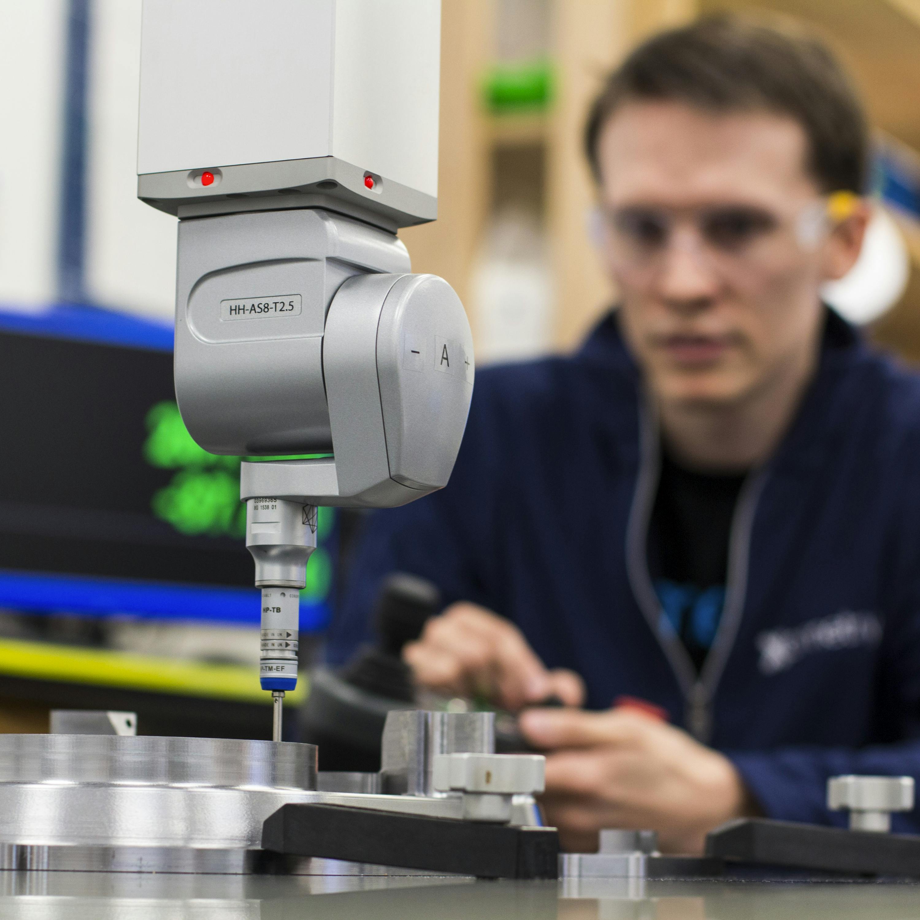 CMM inspection and measurement of part QA