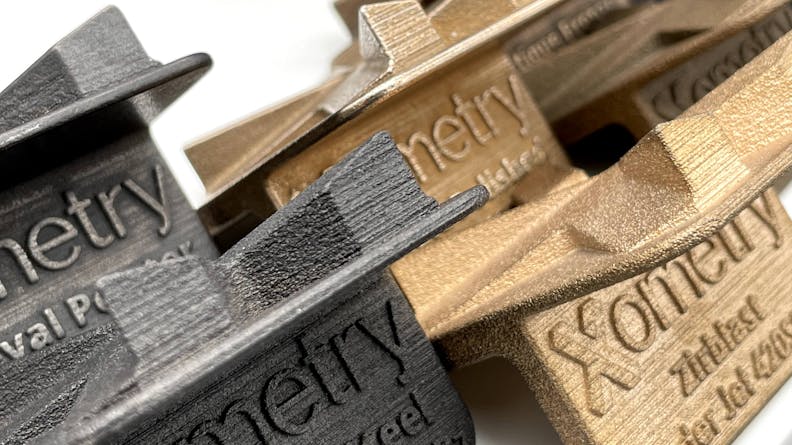 stack of metal 3d printed parts