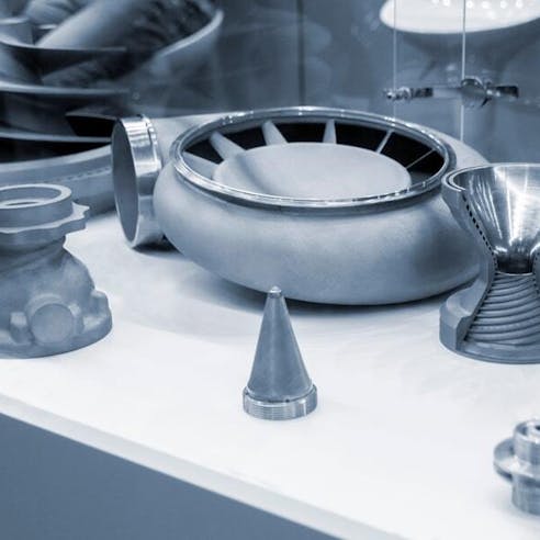 Large 3D printed industrial parts. Image Credit: Shutterstock.com/MarinaGrigorivna