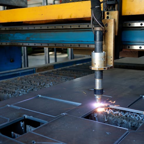 Plasma cutting. Image Credit: Shutterstock.com/Codegoni Daniele