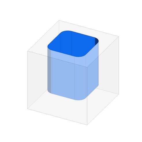 Block with a cavity.